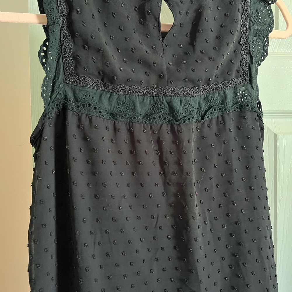 Black Sleeveless Lace Top